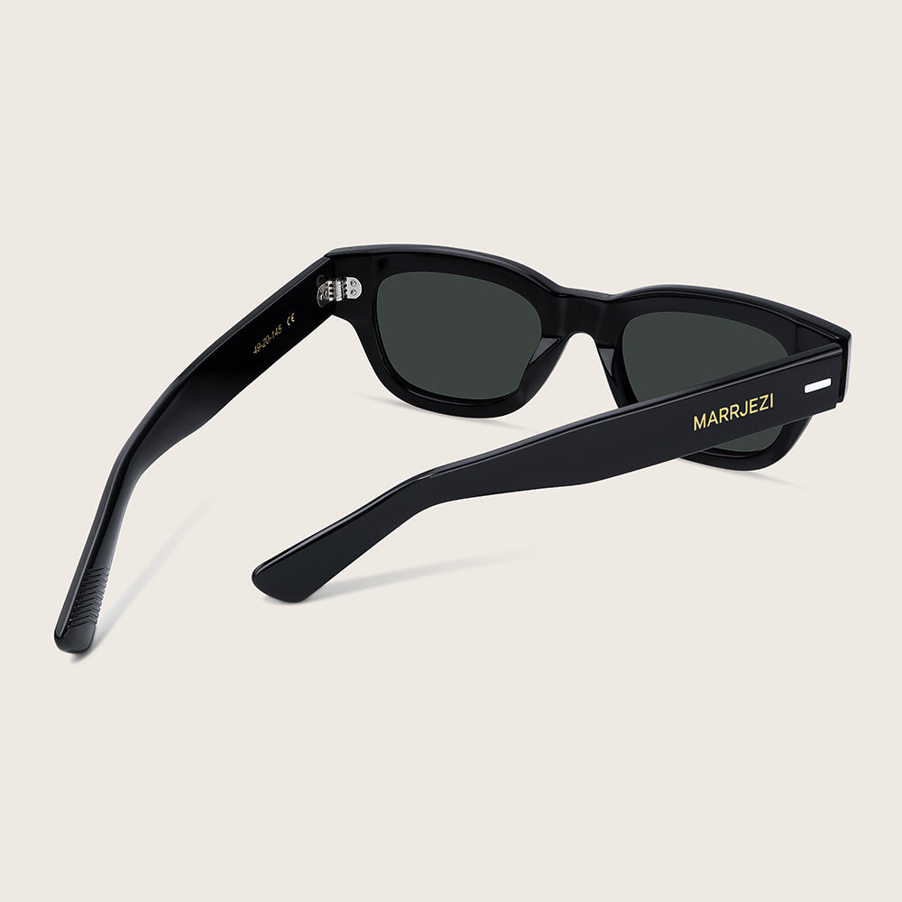 Marrjezi Palma Wayfarer Sunglasses – Gloss Black