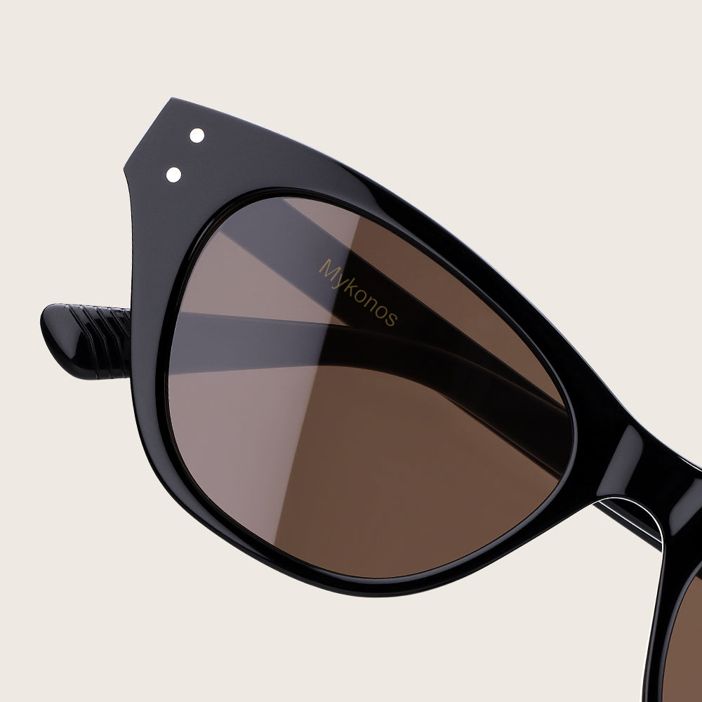 Marrjezi Mykonos Cat-Eye Sunglasses – Gloss Black