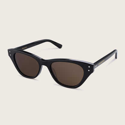 Marrjezi Mykonos Cat-Eye Sunglasses – Gloss Black