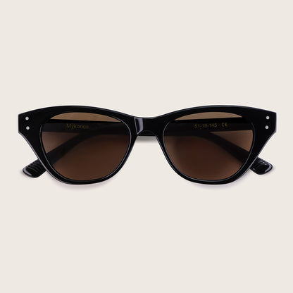 Marrjezi Mykonos Cat-Eye Sunglasses – Gloss Black