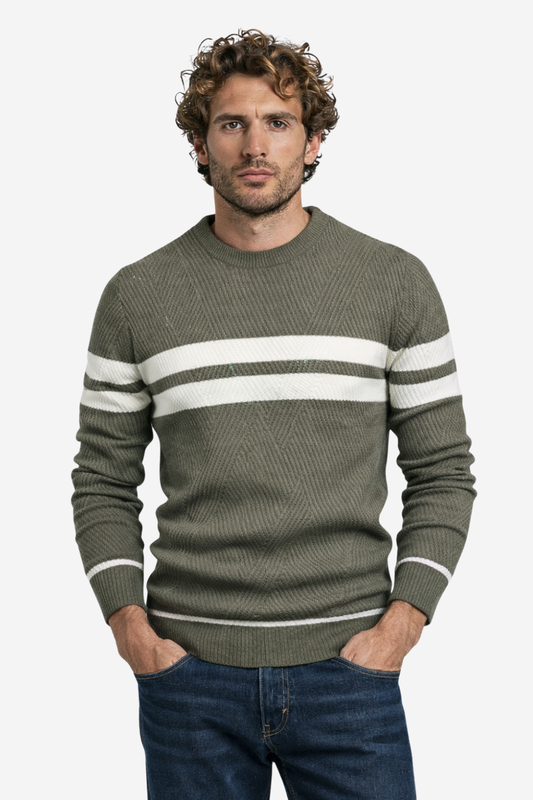 TRAMONTO O-NECK KNIT PULLOVER