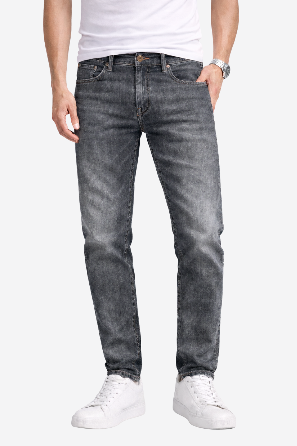 NADHIFU SLIM STRAIGHT STRETCH JEANS