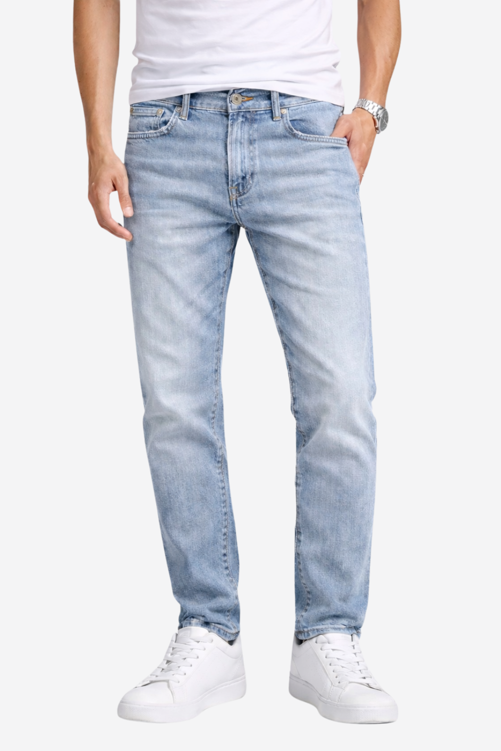 NADHIFU SLIM STRAIGHT STRETCH JEANS