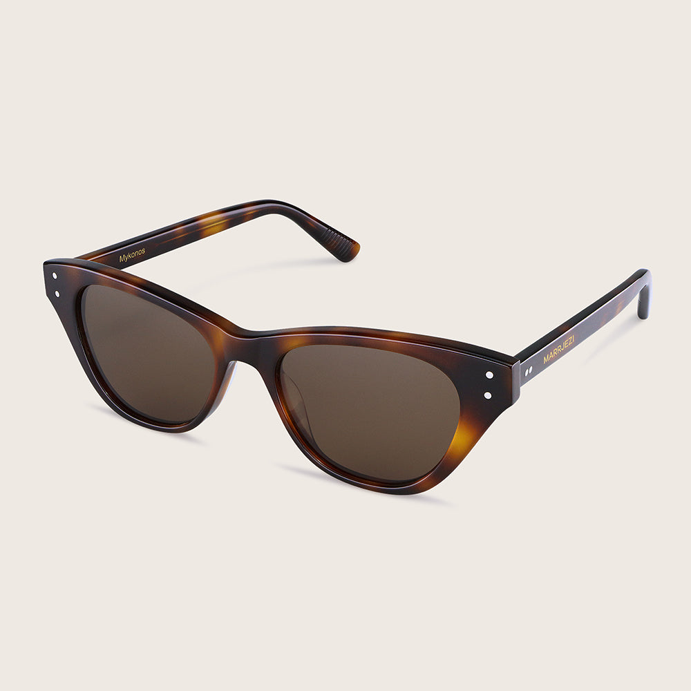 Marrjezi Mykonos Cat-Eye Sunglasses – Havana Tort