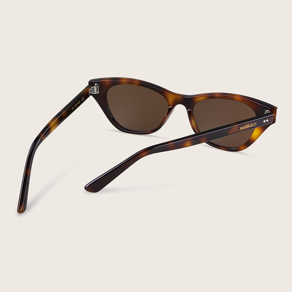 Marrjezi Mykonos Cat-Eye Sunglasses – Havana Tort
