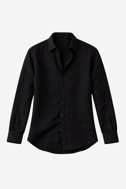 BAHARI NATURAL COTTON & LINEN LONG SLEEVE SHIRT