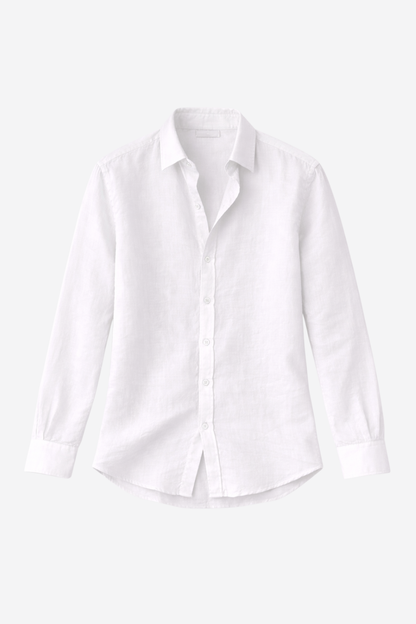 BAHARI NATURAL COTTON & LINEN LONG SLEEVE SHIRT