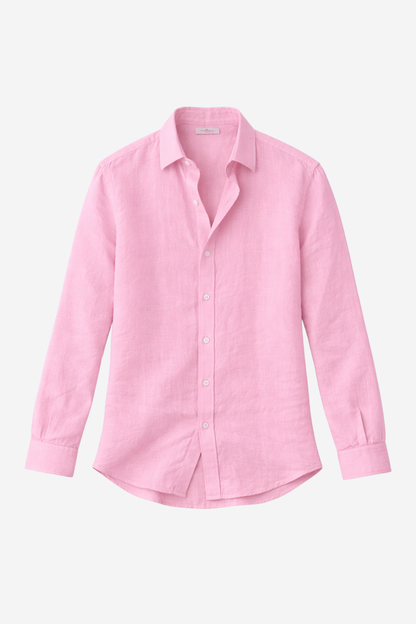 BAHARI NATURAL COTTON & LINEN LONG SLEEVE SHIRT