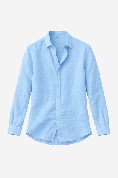 BAHARI NATURAL COTTON & LINEN LONG SLEEVE SHIRT
