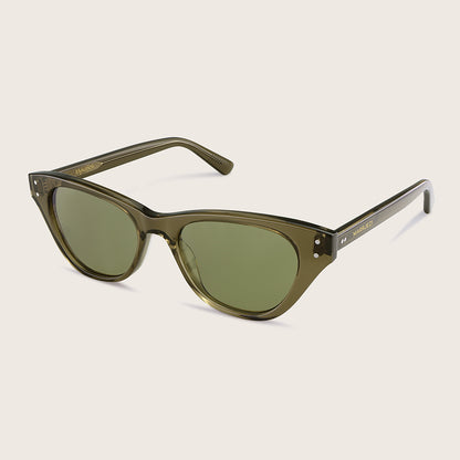 Marrjezi Mykonos Cat-Eye Sunglasses – Olive Crystal