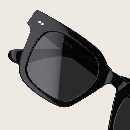 Marrjezi Cassis Square Sunglasses – Gloss Black