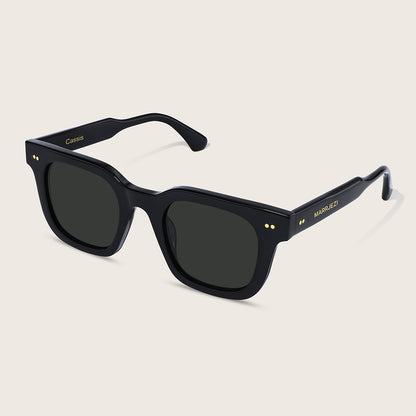 Marrjezi Cassis Square Sunglasses – Gloss Black