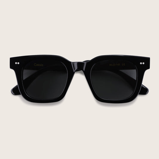 Marrjezi Cassis Square Sunglasses – Gloss Black