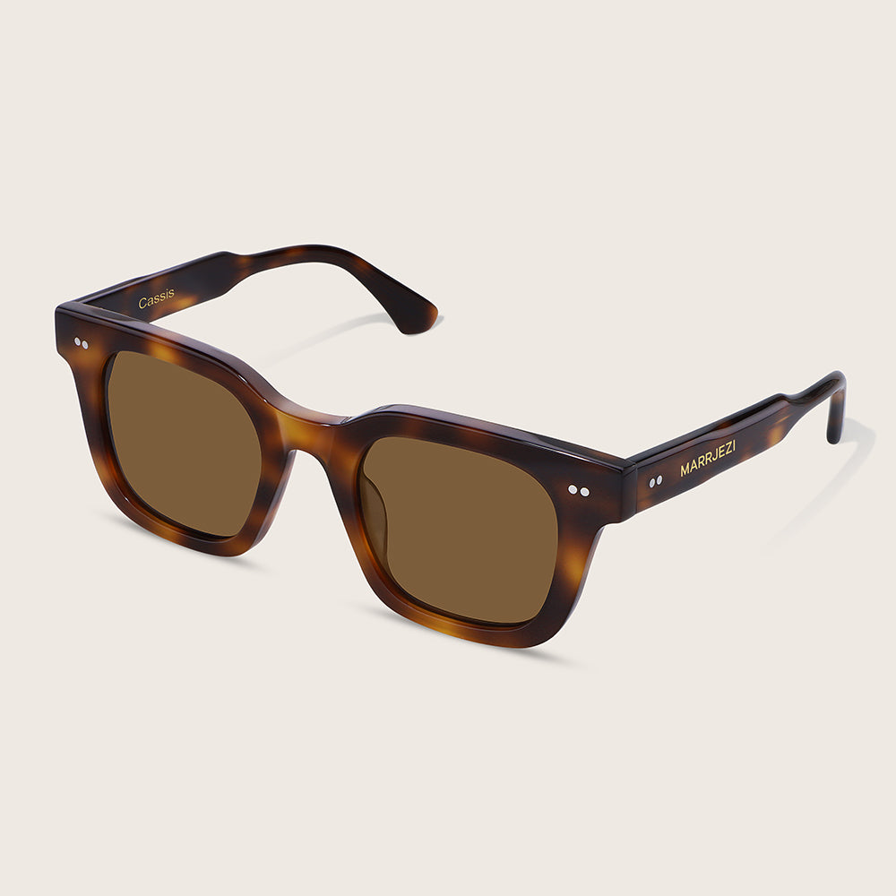 Marrjezi Cassis Square Sunglasses – Havana Tort