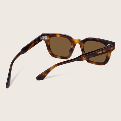 Marrjezi Cassis Square Sunglasses – Havana Tort