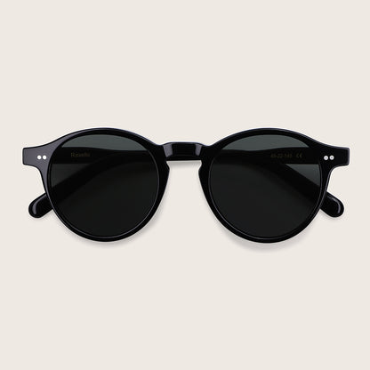 Marrjezi Ravello Round Sunglasses – Gloss Black