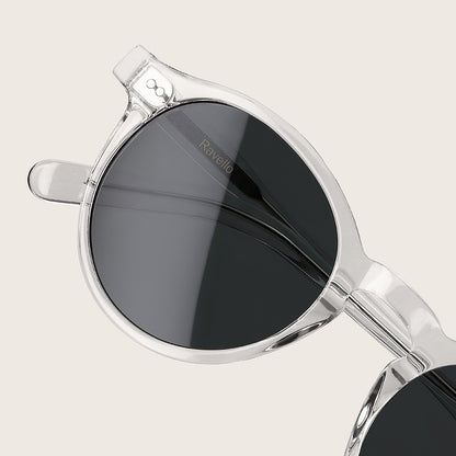 Marrjezi Ravello Round Sunglasses – Clear Crystal