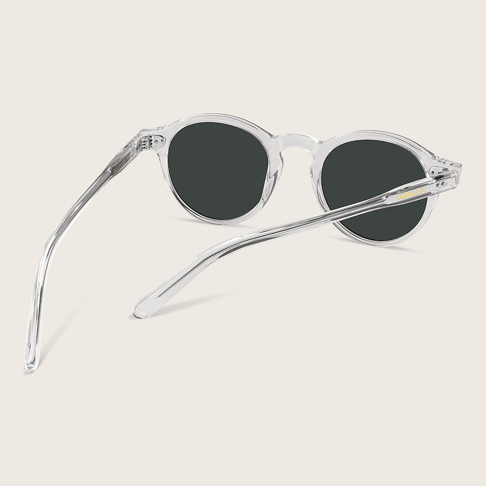 Marrjezi Ravello Round Sunglasses – Clear Crystal