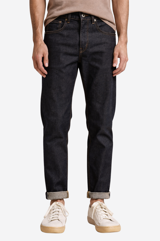 UPEPO RELAXED TAPERED SELVEDGE JEANS