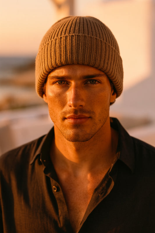 BOREALE NATURAL COTTON & WOOL BEANIE